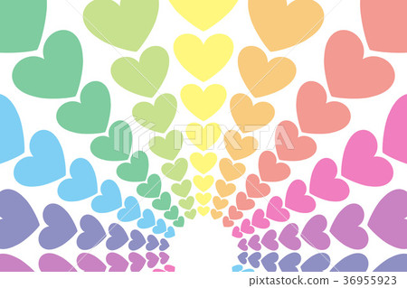Background material, heart mark, pattern, pattern, cute, colorful, rainbow, rainbow color, happy, image Background material, heart mark, pattern, pattern, cute, colorful, rainbow, rainbow color, happy, image 36955923