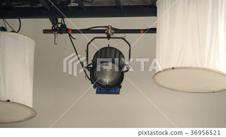 Big production spot light equipment in studio Big production spot light equipment in studio 36956521