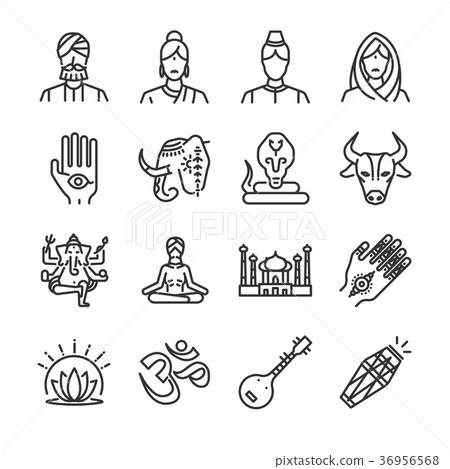 India icon set 36956568