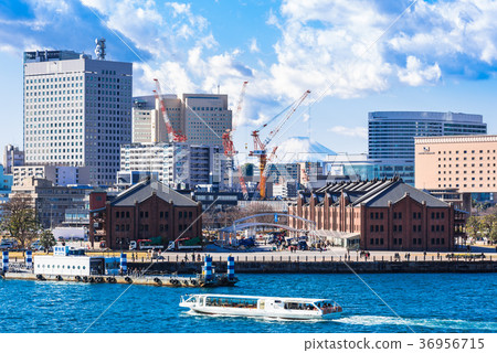 Yokohama Bay Area and Mt. Fuji Yokohama Bay Area and Mt. Fuji 36956715