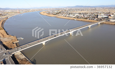 福岡縣大川市的築後大橋(築後川)築後川 福岡縣大川市的築後大橋(築後川)築後川 36957132