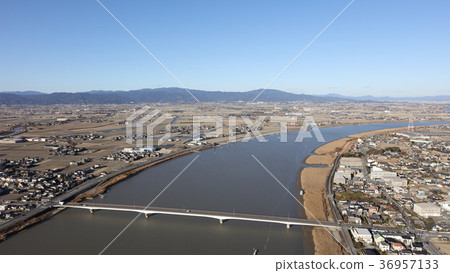 福岡縣大川市的築後大橋（築後川）築後川 36957133