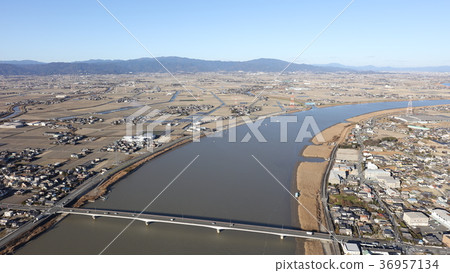 福岡縣大川市的築後大橋(築後川)築後川 福岡縣大川市的築後大橋(築後川)築後川 36957134