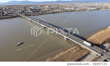 福岡縣大川市的築後大橋（築後川）築後川 36957135