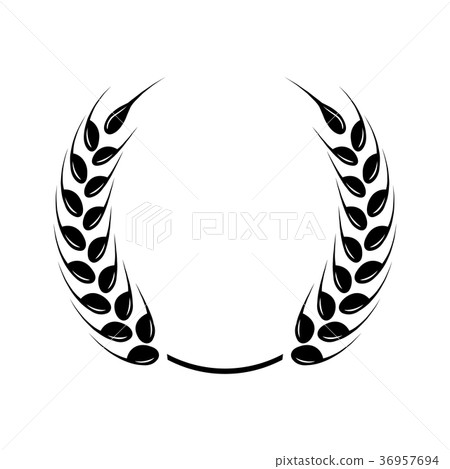 Black laurel wreath - a symbol of the winner. Black laurel wreath - a symbol of the winner. 36957694