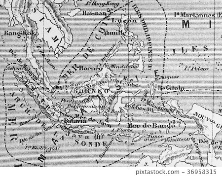 Old map Southeast Asia Old map Southeast Asia 36958315