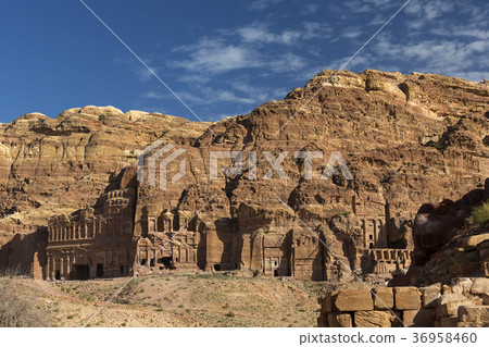 Ancient abandoned rock city of Petra in Jordan tou 36958460