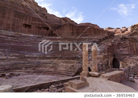Ancient abandoned rock city of Petra in Jordan tou Ancient abandoned rock city of Petra in Jordan tou 36958463