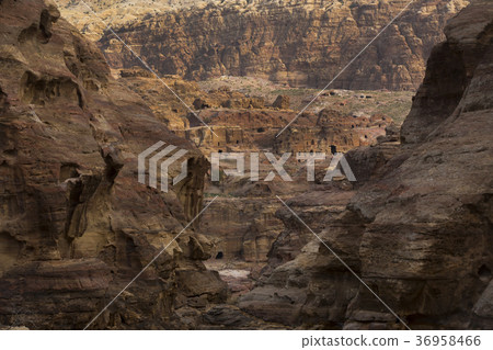 Ancient abandoned rock city of Petra in Jordan tou Ancient abandoned rock city of Petra in Jordan tou 36958466