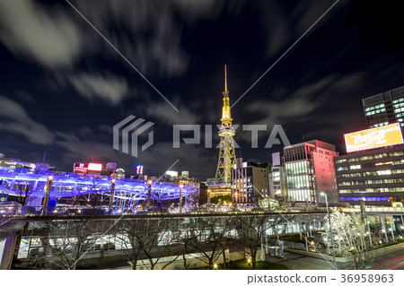 Night view of Aichi Prefecture Nagoya Sakae 36958963