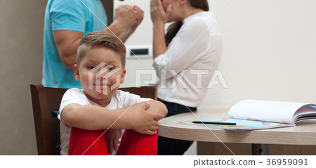 Blurred parents - father beats frightened mother Blurred parents - father beats frightened mother 36959091