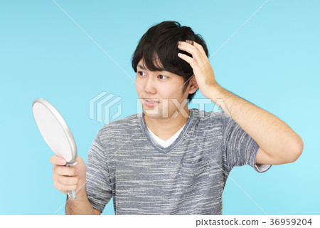 Men Who Are Hair Setting Stock Photo 36959204 Pixta