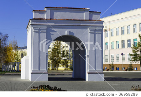Omsk restored gates of the Omsk fortress 36959289