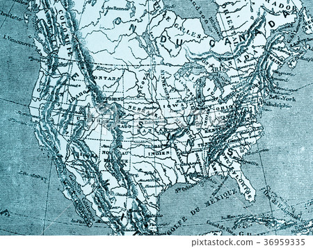 舊地圖北美洲大陸 36959335