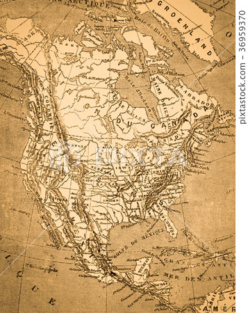 舊地圖北美洲大陸 36959370