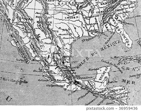Old Map Mexico Old Map Mexico 36959436