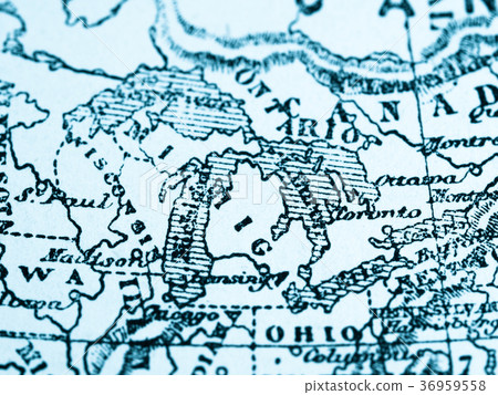 Old Map America's Great Lakes Old Map America's Great Lakes 36959558