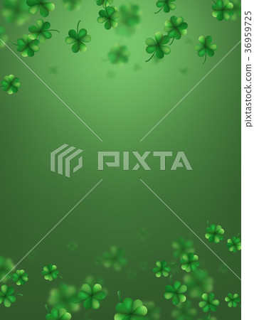 Saint patrick s day greetings card with clover 36959725