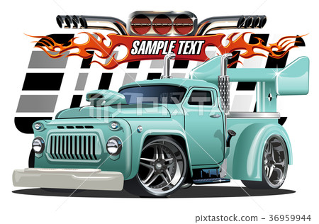 Cartoon hotrod 36959944