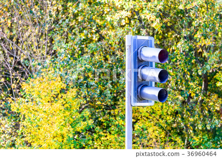 Day view of traffic light stand in uk Day view of traffic light stand in uk 36960464
