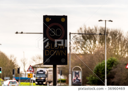 Flashing 30 MPH Speed Limit Check Smart Device on Flashing 30 MPH Speed Limit Check Smart Device on 36960469