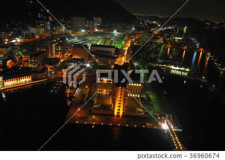 Night view of Moji port Retro district Night view of Moji port Retro district 36960674