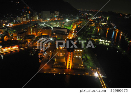 Night view of Moji port Retro district Night view of Moji port Retro district 36960675