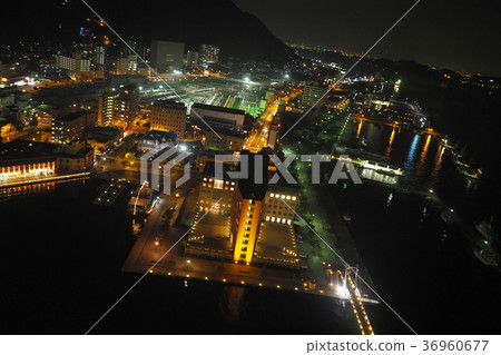 Moji口岸減速火箭的區夜視圖 Moji口岸減速火箭的區夜視圖 36960677