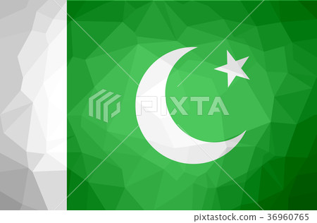 Pakistan Polygon Flag. 36960765