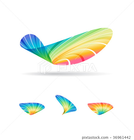 Abstract colorful sign set Abstract colorful sign set 36961442