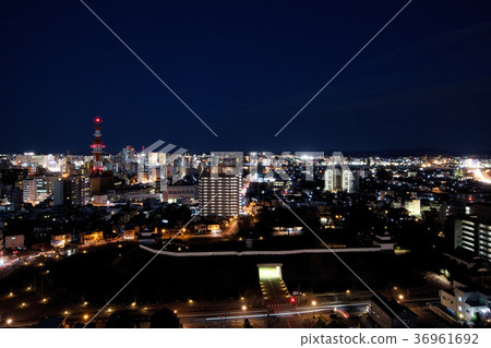 A night view seen from the Utsunomiya City Hall A night view seen from the Utsunomiya City Hall 36961692