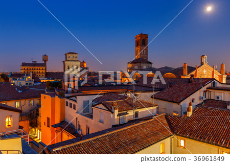 Bologna. Sunset over the city. Bologna. Sunset over the city. 36961849