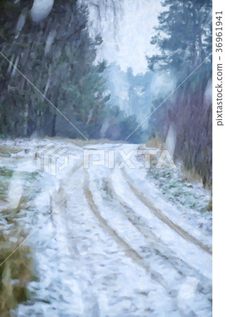 snow and ice on the field, winter, snow and ice on the field, winter, 36961941