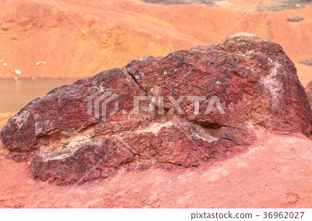 Bauxite mine raw bauxite on surface Bauxite mine raw bauxite on surface 36962027