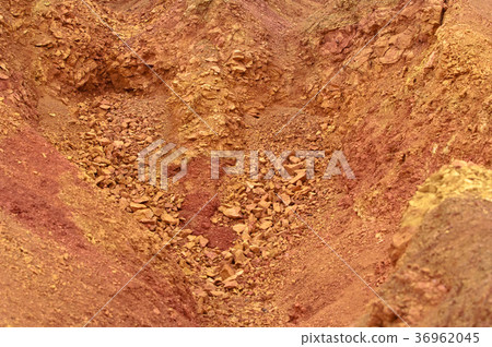Bauxite mine raw bauxite on surface Bauxite mine raw bauxite on surface 36962045