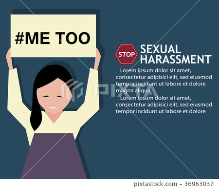 Sexual harassment poster with girl 36963037