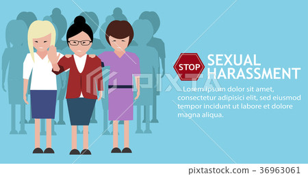 Sexual harassment poster with women 36963061