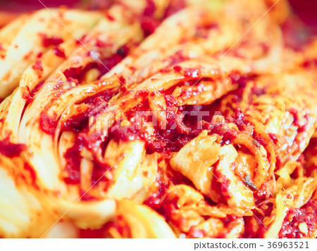 Making many of kimchi in south korea 36963521