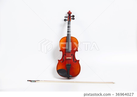 Violin with bow isolated on white Violin with bow isolated on white 36964027