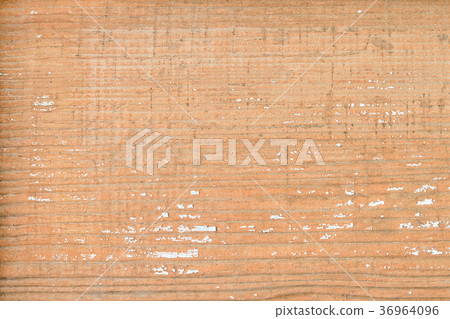 Wide board with brown faded paint. Vintage texture 36964096