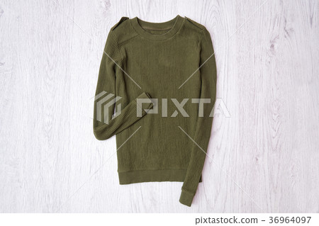 Khaki sweater. Fashionable concept Khaki sweater. Fashionable concept 36964097