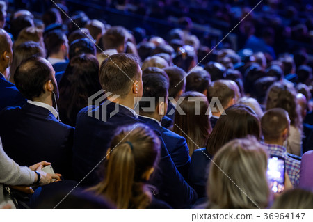 People attend business conference in congress hall People attend business conference in congress hall 36964147