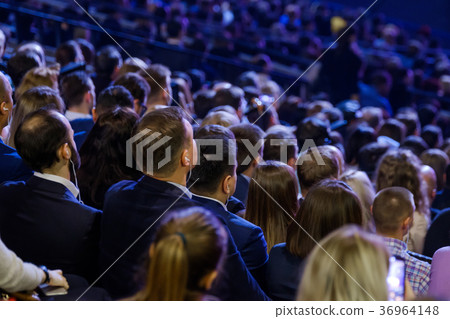 People attend business conference in congress hall People attend business conference in congress hall 36964148