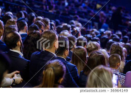 People attend business conference in congress hall People attend business conference in congress hall 36964149