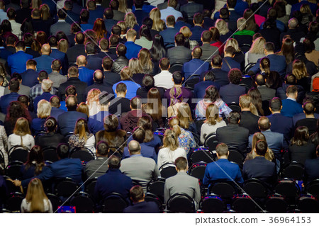 People attend business conference in congress hall People attend business conference in congress hall 36964153