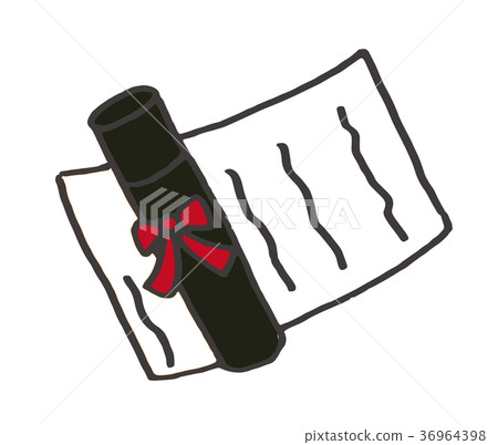 Graduation certificate colored 36964398