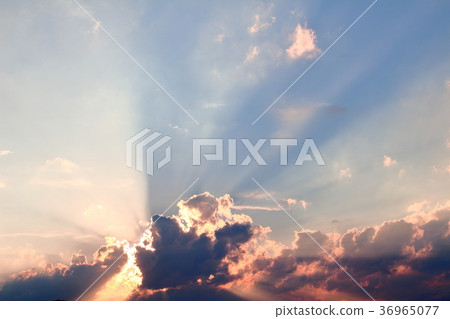 Colored paper that the sky and clouds weave Colored paper that the sky and clouds weave 36965077