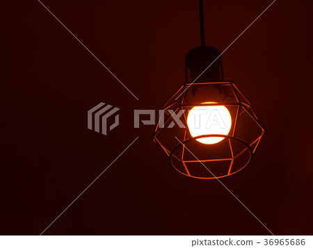 Retro and classic lamp with dark background. Retro and classic lamp with dark background. 36965686