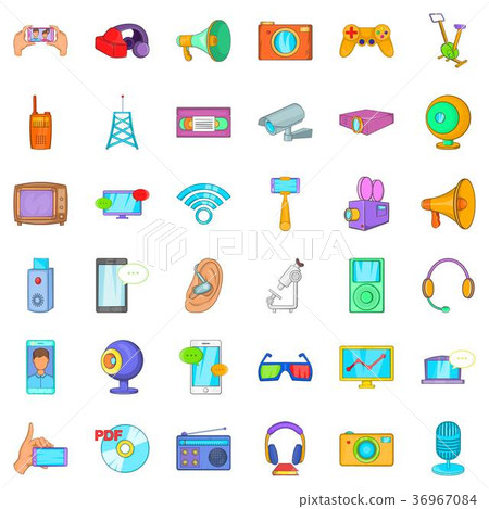 Good gadget icons set, cartoon style Good gadget icons set, cartoon style 36967084