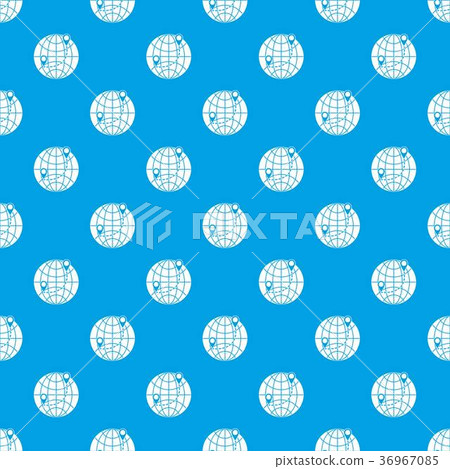 Globe pattern seamless blue Globe pattern seamless blue 36967085